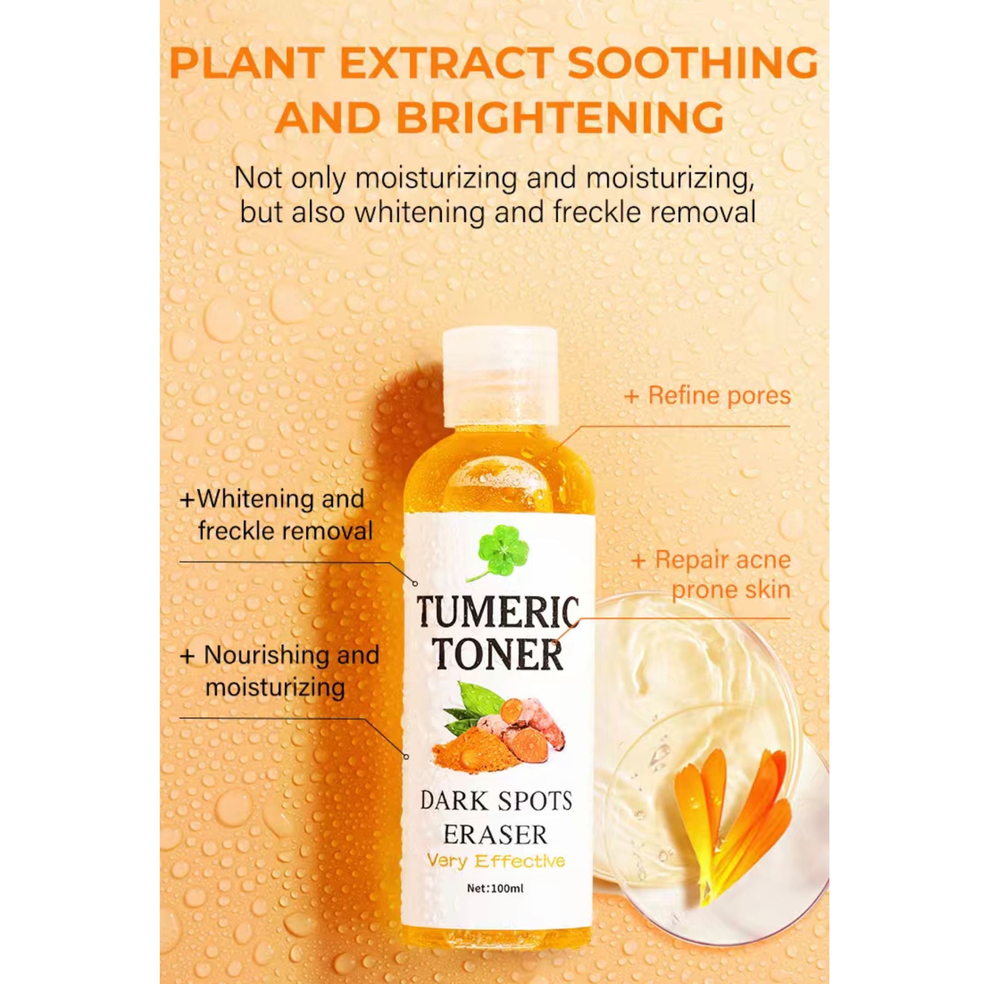 Turmeric Toner Dark Spots Fader Facial Cleanser